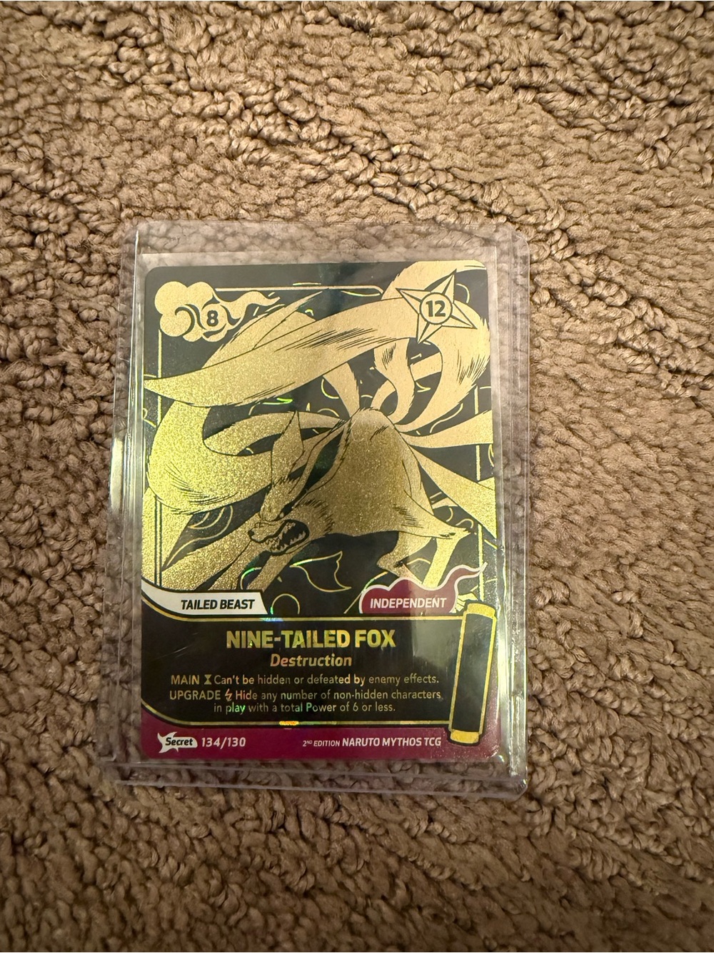 Nine-Tailed Fox Destruction Collectible Card - Gold